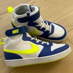 Nike Kids Sneakers - White, Blue, Neon Yellow